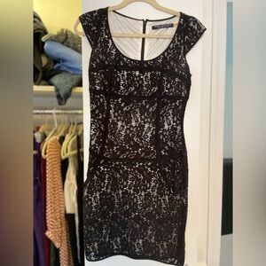 Marc New York business casual black lace dress size 2